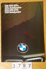 BMW serie 5 e28 518i 520i 525e 525i 528i 535i Prospectus Allemand 34 pages 2/85