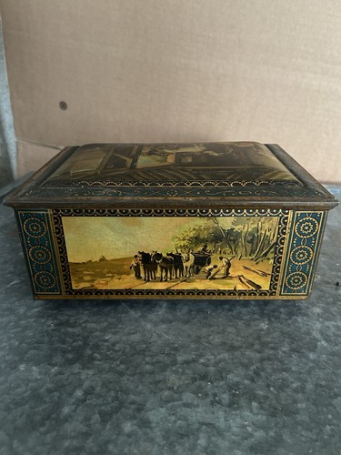 Ancienne boîte tôle - boîte, deco