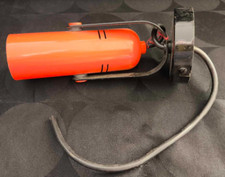 Vintage applique spot en métal orange et noir lampe sur socle ancienne