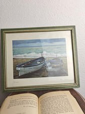 Tableau vintage bord mer - mer,