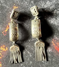 NEUVES TRÈS JOLIES BOUCLES GAS PARIS CLOUS PENDANTES PLQ ARGENT 