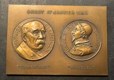 Médaille  "Cuirassé Richelieu - CLEMENCEAU" Brest 1939 - Gâteaux & Legastelois