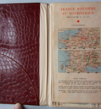 Carte de France ancienne (1958) plastifiée dans son étui (très bien conservée)