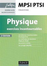 Physique Exercices incontournables MPSI-PTSI - 2e éd., Séverine Bagard et  Nicol