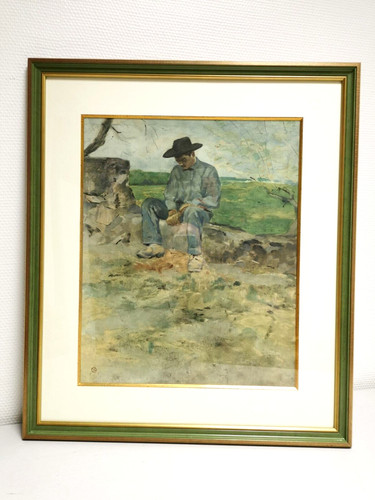 Tableau lithographie signé - tableau, /