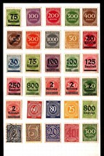 carton12 ALLEMAGNE 30 timbres :,faciale  numérisée,avec ou sans surcharge
