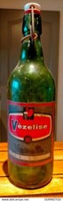 bouteille Bière de VEZELISE Brasserie 75 cl RARE avec étiquette papier bouchon