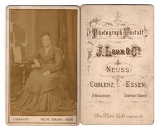 cdv C; 1860 femme allemande mode crinoline LAUX -Berlin