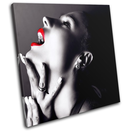 Red lips woman - woman, sexy