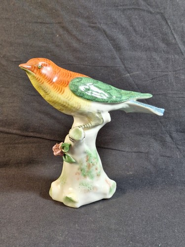 Polychrome porcelain bird