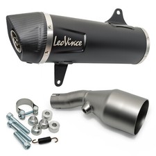 Silencieux arrière d'échappement LeoVince SLIP-ON SBK RACING acier inox noir