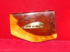 Vintage solid wood with brass decor jewelry box