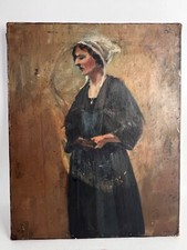 PORTRAIT DE FEMME.HUILE SUR