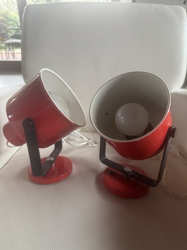 Paire lampes vintage - vintage, rouges