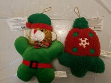 Zanies 9.5inch Bear Holiday Plush Pal & 8.5 inch Berber Holiday Bell