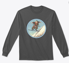 Saturday Samurai Snowboarder Shreds Mt Fuji Trending adventure T-Shirts NWT