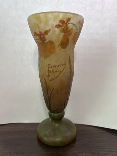 Antique enameled glass - enameled, by