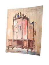 Dessin Original Projet de BAHUT- FIN XIX