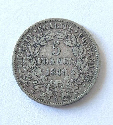 Monnaie francs cérès 1849 - francs,