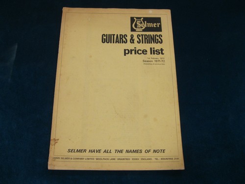 1972 selmer hofner guitars - selmer,