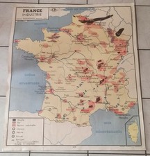 Ancienne Carte Scolaire Rossignol. Industrie Et Commerce Extérieur. 90/75 Cm