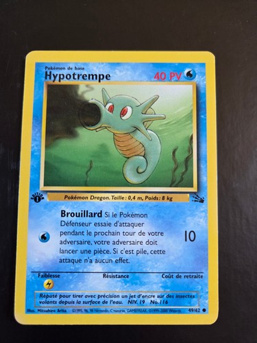 Carte pokémon hypotrempe - carte,