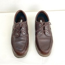 LACOSTE - Chaussure Bateau en cuir brun - semelles à crampon - pointure 40,5