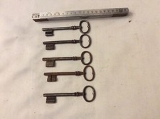 Lot de 5 Clés Anciennes 12 cm Clef Vintage Porte Armoire Garage