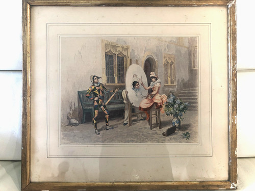 Amusante lithogravure - amusante, "