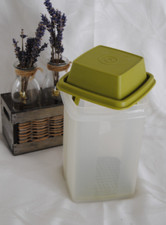 ?TUPPERWARE Pot à Cornichon Boîte à Condiments Hermétique Vert Vintage Ancien