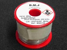 bobine de soudure BMJ ESO134 ~ 10/10 1mm 250g Sn62Pb36Ag2 flux incorporé CR2.2%