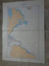 CARTE MARINE / Océan Atlantique nord Partie ouest  SHOM 1980