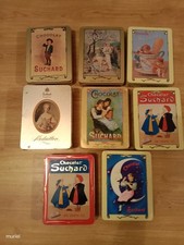 lot de 8 Boîtes publicitaire Suchard  en métal