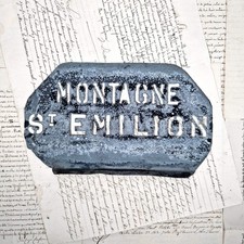 Pochoir ancien en zinc- Vin «