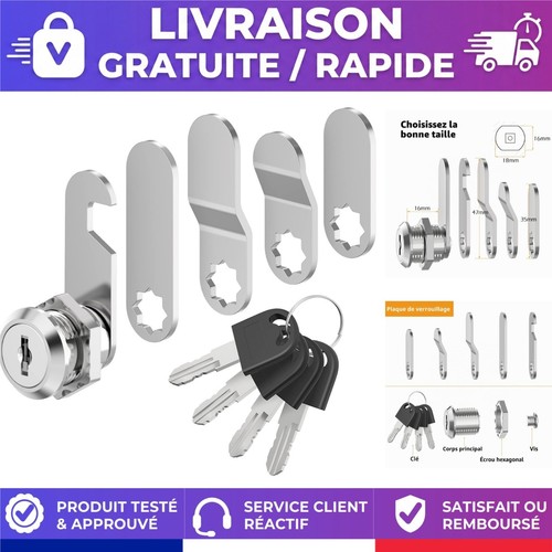 Serrure came mm pour - mm,