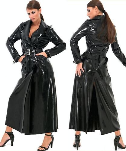 Long manteau impermeable latex - long,