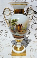 VASE en PORCELAINE de VIEUX PARIS style EMPIRE CHARLES X          