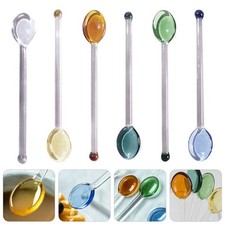  6 Pcs Agitateurs À Thé En Verre Cuillère Verrine Cuillères Café Dessert