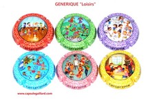 NEWS - SERIE DE 6 CAPSULES DE CHAMPAGNE - GENERIQUE (Loisirs)