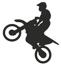 AUTOCOLLANT MOTO CROSS