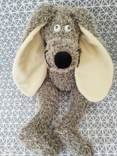 Peluche doudou loup chien - , gris