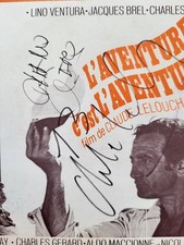 D - Johnny Hallyday  L'Aventure C'Est L'Aventure Dédicacé C. Lelouch & C. Gerard