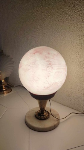Lampe sur pied marbre - et, globe