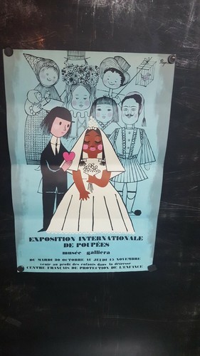 Affiche signee peynet expo de - peynet,
