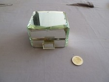 Vintage, ancienne boite à bijoux en miroir biseauté