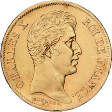 France, 40 Francs, Charles X