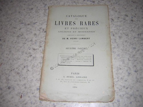 1884 catalogue vente livres - vente,