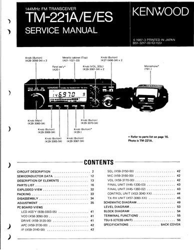 Service manuel instructions - service,