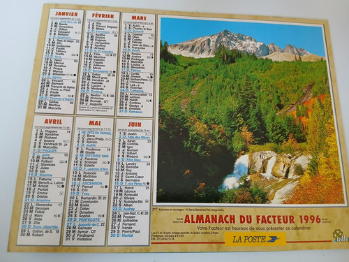 Calendrier almanachs poste - la,