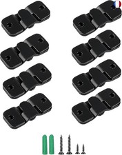 WeqeYent Lot de 8 paires (16 pièces) de supports de montage encastrés d